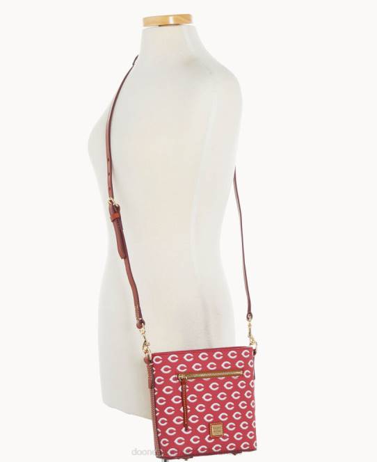Dooney & Bourke mlb lille crossbody med lynlås JV0J1825 poser røde