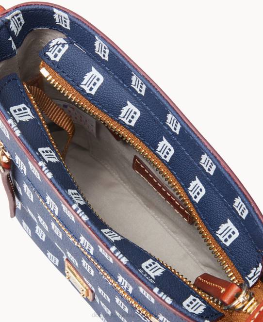 Dooney & Bourke mlb lille crossbody med lynlås JV0J1844 poser tigre