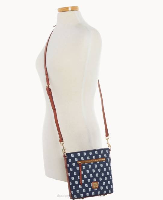 Dooney & Bourke mlb lille crossbody med lynlås JV0J1844 poser tigre