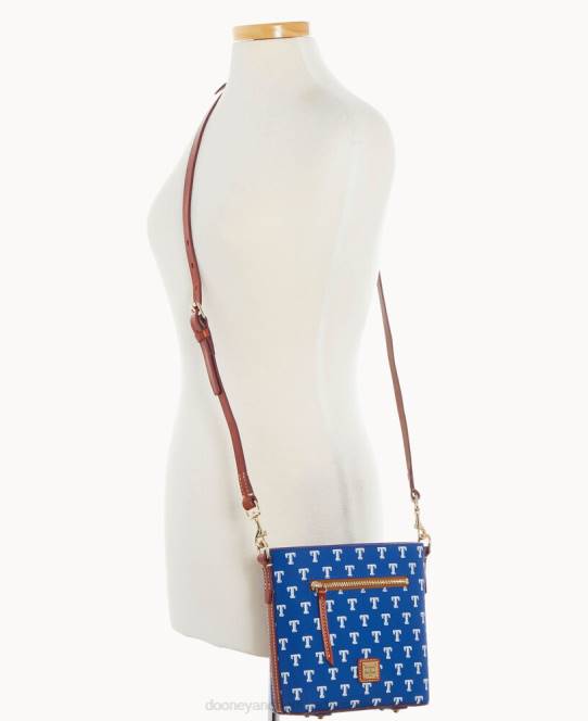 Dooney & Bourke mlb lille crossbody med lynlås JV0J1896 poser rangers