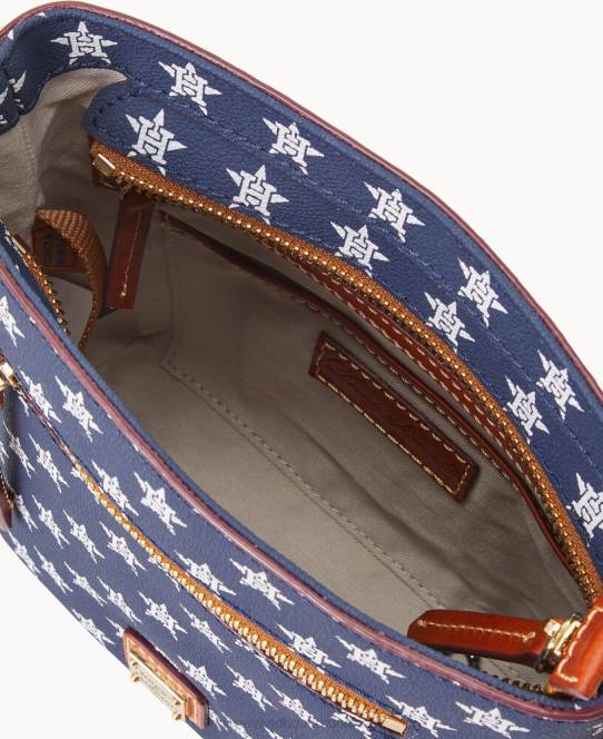 Dooney & Bourke mlb lille crossbody med lynlås JV0J1904 poser astros