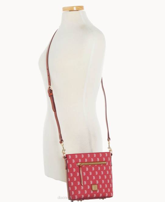 Dooney & Bourke mlb lille crossbody med lynlås JV0J1921 poser red Sox