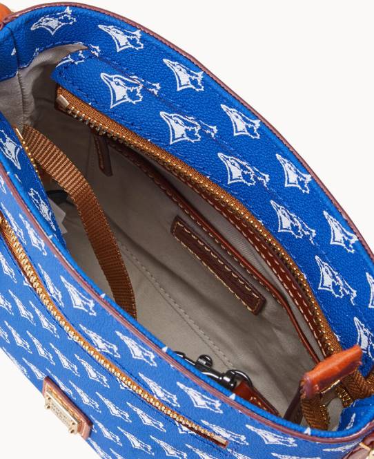 Dooney & Bourke mlb lille crossbody med lynlås JV0J1922 poser blåjaks