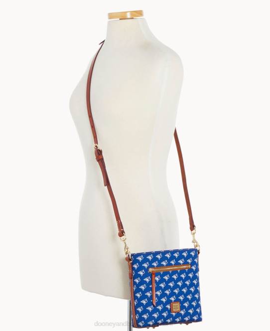 Dooney & Bourke mlb lille crossbody med lynlås JV0J1922 poser blåjaks