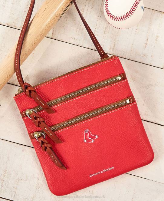 Dooney & Bourke mlb n s tredobbelt lynlås crossbody JV0J1698 poser red Sox