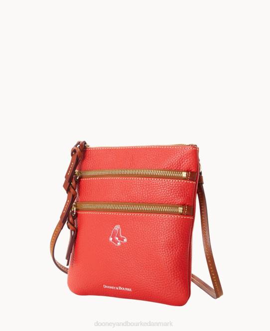 Dooney & Bourke mlb n s tredobbelt lynlås crossbody JV0J1698 poser red Sox