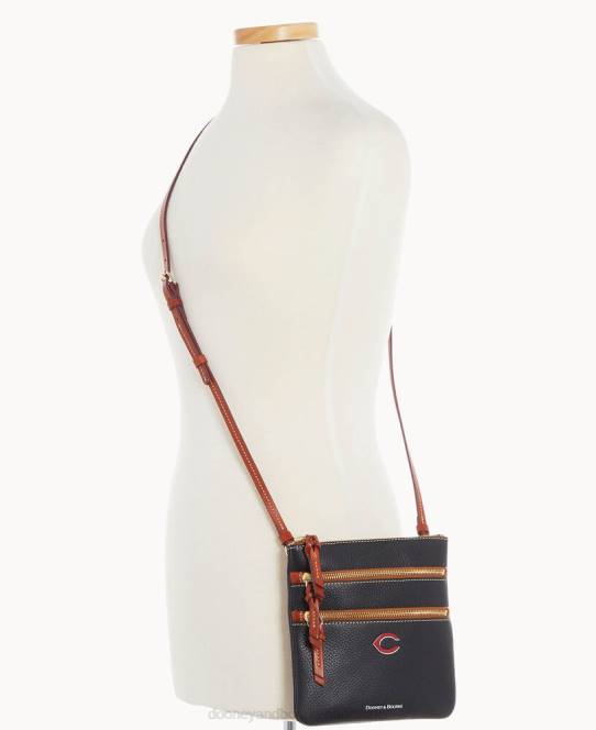 Dooney & Bourke mlb n s tredobbelt lynlås crossbody JV0J1777 poser røde