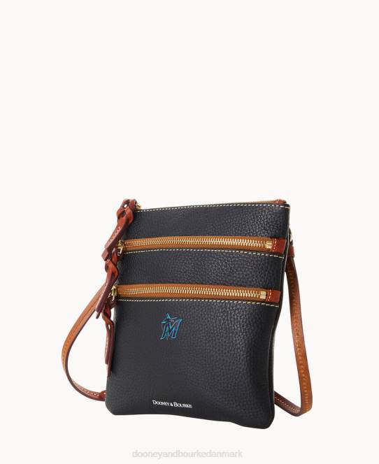 Dooney & Bourke mlb n s tredobbelt lynlås crossbody JV0J1779 poser marlins