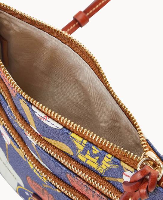 Dooney & Bourke mlb n s tredobbelt lynlås crossbody JV0J1785 poser bryggere