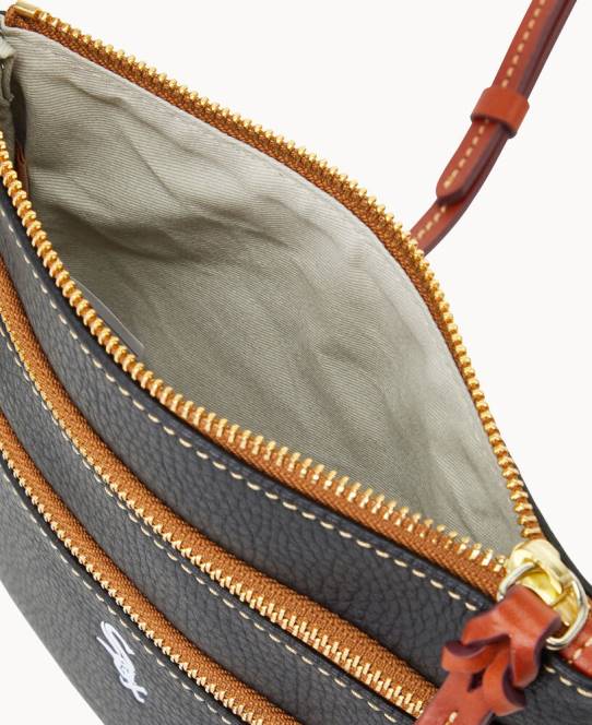 Dooney & Bourke mlb n s tredobbelt lynlås crossbody JV0J1792 poser hvid sox