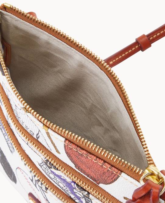 Dooney & Bourke mlb n s tredobbelt lynlås crossbody JV0J1800 poser rockies