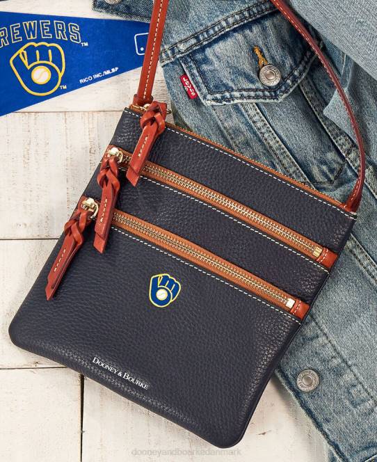Dooney & Bourke mlb n s tredobbelt lynlås crossbody JV0J1804 poser bryggere