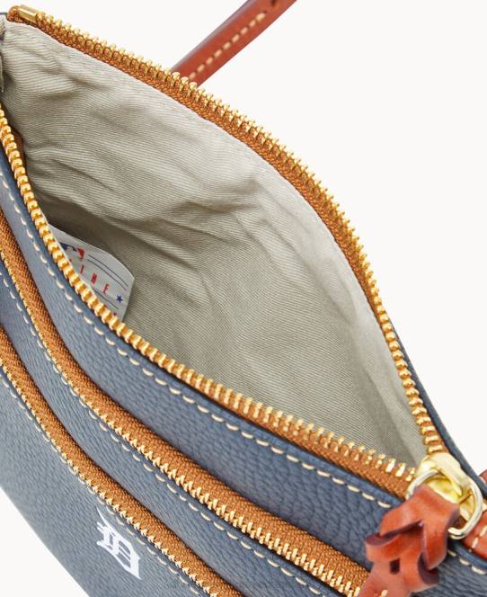Dooney & Bourke mlb n s tredobbelt lynlås crossbody JV0J1806 poser tigre