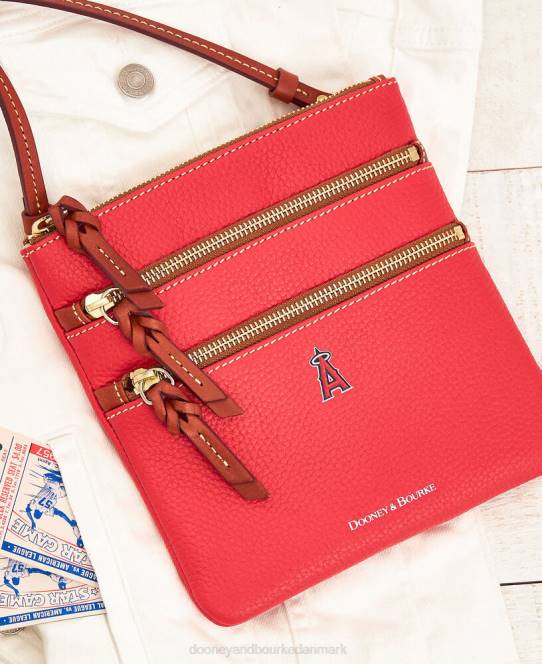 Dooney & Bourke mlb n s tredobbelt lynlås crossbody JV0J1807 poser engle