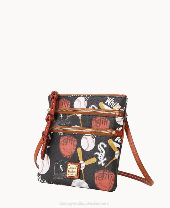 Dooney & Bourke mlb n s tredobbelt lynlås crossbody JV0J1808 poser hvid sox