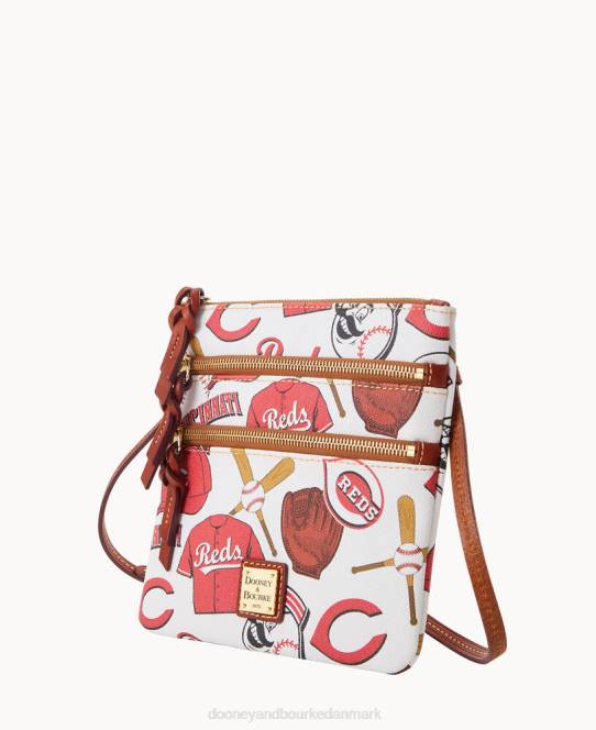 Dooney & Bourke mlb n s tredobbelt lynlås crossbody JV0J1811 poser røde