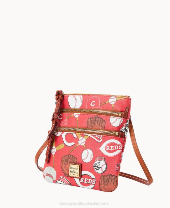 Dooney & Bourke mlb n s tredobbelt lynlås crossbody JV0J1812 poser røde