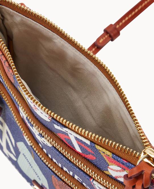 Dooney & Bourke mlb n s tredobbelt lynlås crossbody JV0J1823 poser tvillinger