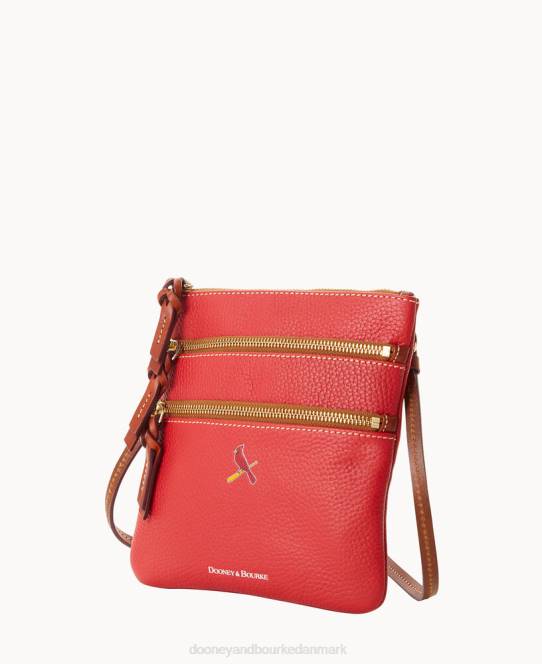 Dooney & Bourke mlb n s tredobbelt lynlås crossbody JV0J1830 poser kardinaler