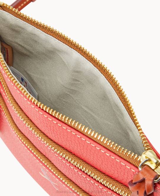 Dooney & Bourke mlb n s tredobbelt lynlås crossbody JV0J1830 poser kardinaler