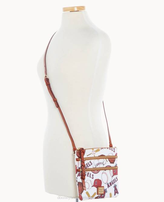 Dooney & Bourke mlb n s tredobbelt lynlås crossbody JV0J1834 poser engle