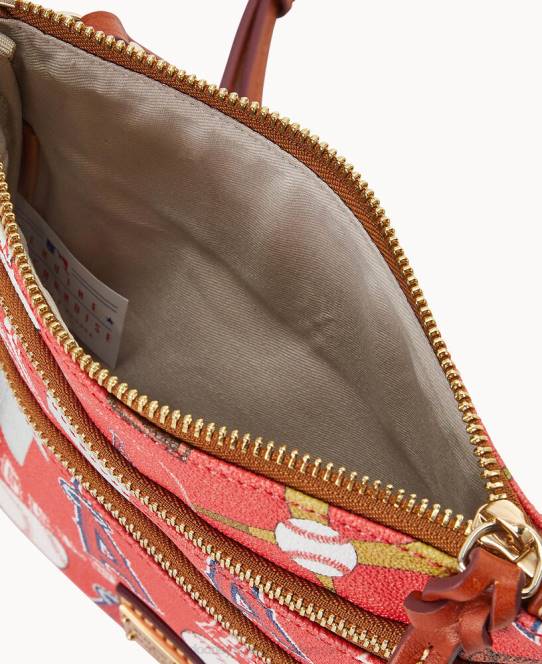 Dooney & Bourke mlb n s tredobbelt lynlås crossbody JV0J1835 poser engle