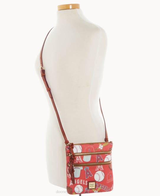 Dooney & Bourke mlb n s tredobbelt lynlås crossbody JV0J1835 poser engle