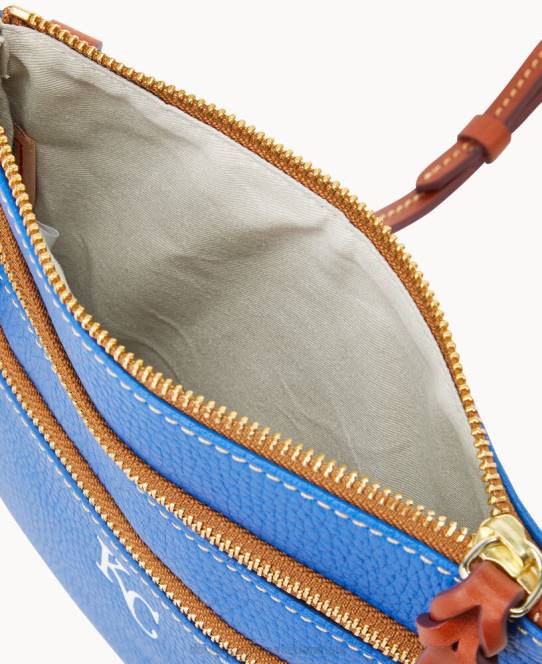 Dooney & Bourke mlb n s tredobbelt lynlås crossbody JV0J1836 poser kongelige
