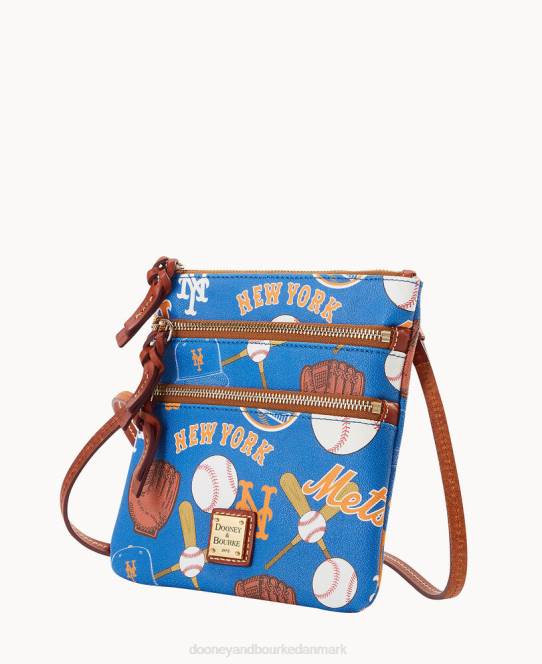 Dooney & Bourke mlb n s tredobbelt lynlås crossbody JV0J1843 poser mets