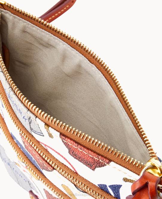 Dooney & Bourke mlb n s tredobbelt lynlås crossbody JV0J1845 poser yankees