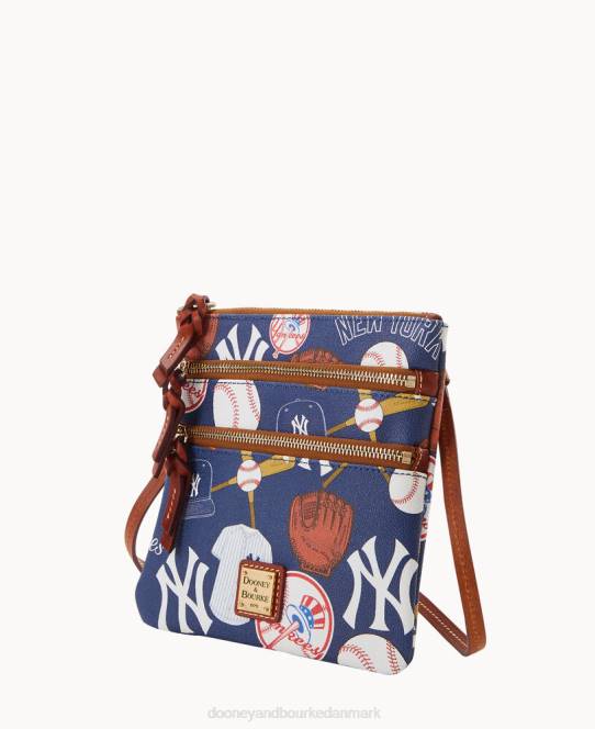 Dooney & Bourke mlb n s tredobbelt lynlås crossbody JV0J1846 poser yankees