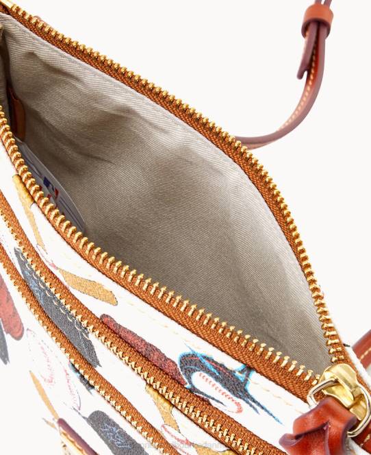 Dooney & Bourke mlb n s tredobbelt lynlås crossbody JV0J1860 poser marlins