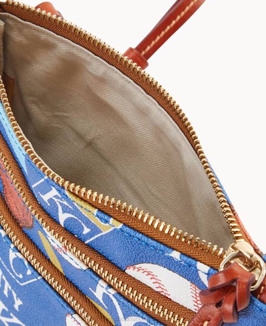 Dooney & Bourke mlb n s tredobbelt lynlås crossbody JV0J1874 poser kongelige