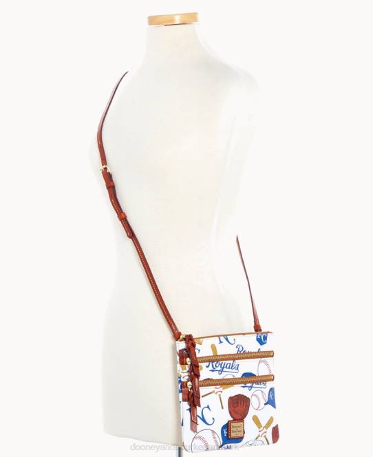 Dooney & Bourke mlb n s tredobbelt lynlås crossbody JV0J1875 poser kongelige