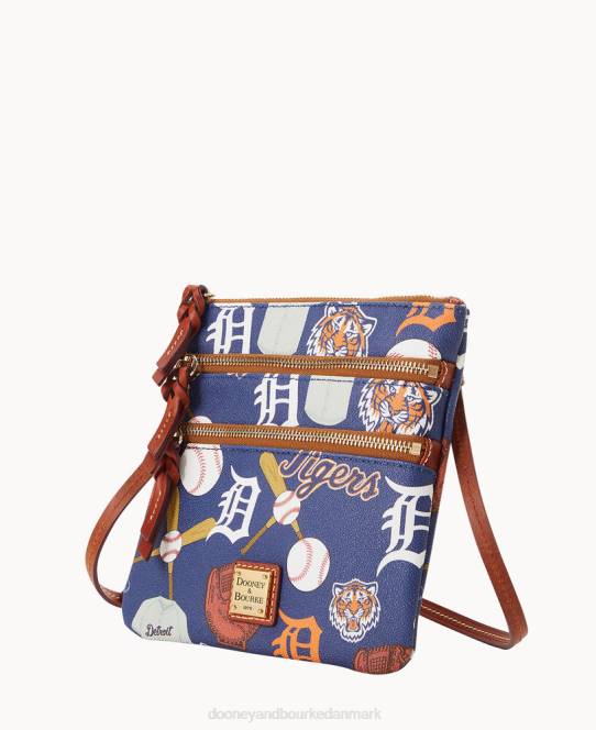 Dooney & Bourke mlb n s tredobbelt lynlås crossbody JV0J1877 poser tigre