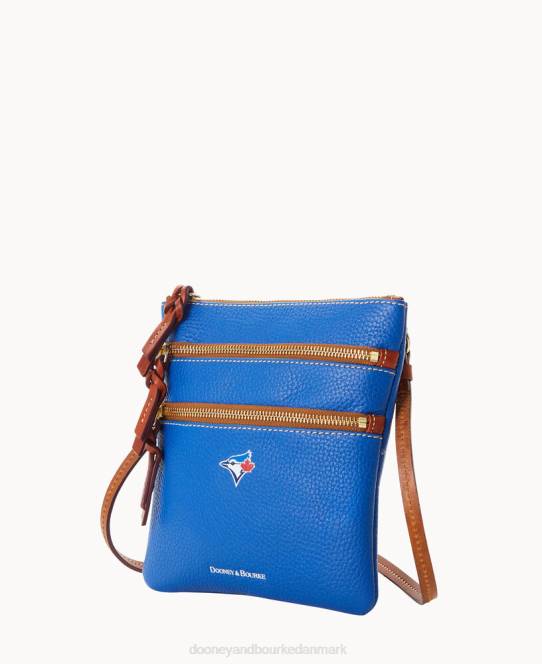 Dooney & Bourke mlb n s tredobbelt lynlås crossbody JV0J1891 poser blåjaks