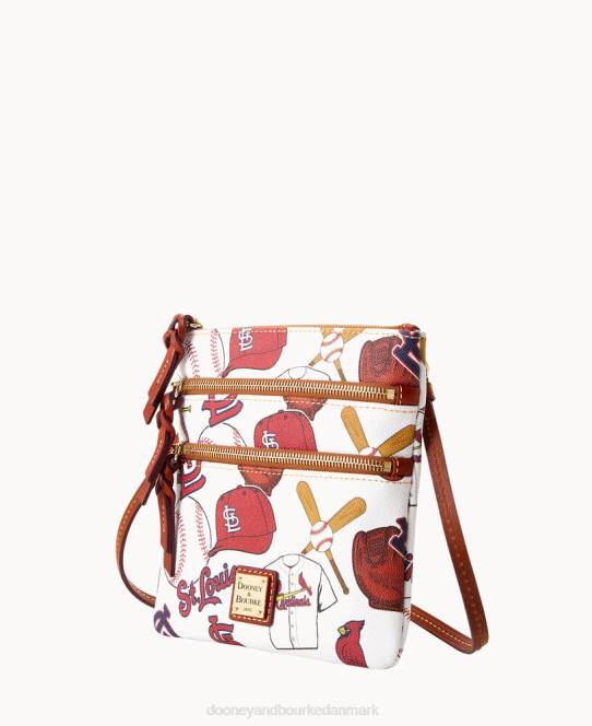 Dooney & Bourke mlb n s tredobbelt lynlås crossbody JV0J1906 poser kardinaler