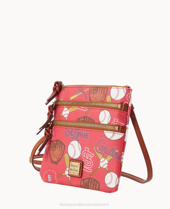 Dooney & Bourke mlb n s tredobbelt lynlås crossbody JV0J1907 poser kardinaler