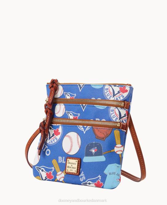 Dooney & Bourke mlb n s tredobbelt lynlås crossbody JV0J1909 poser blåjaks