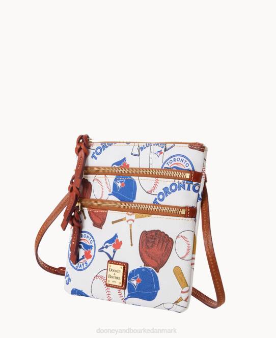 Dooney & Bourke mlb n s tredobbelt lynlås crossbody JV0J1910 poser blåjaks
