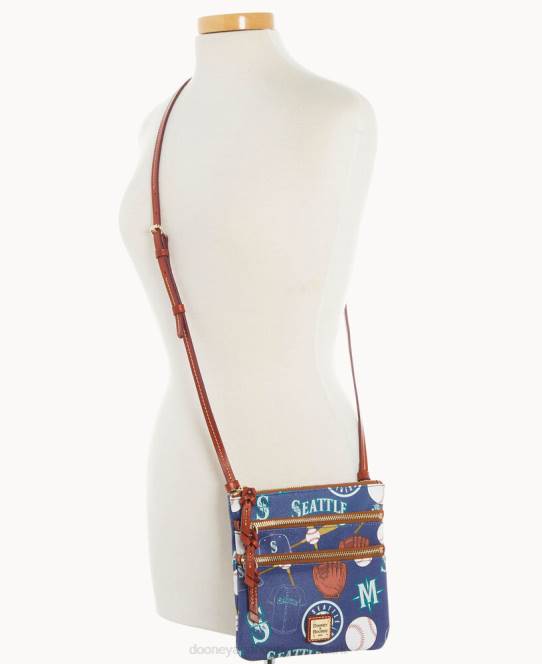 Dooney & Bourke mlb n s tredobbelt lynlås crossbody JV0J1912 poser søfolk