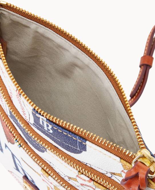 Dooney & Bourke mlb n s tredobbelt lynlås crossbody JV0J1914 poser stråler