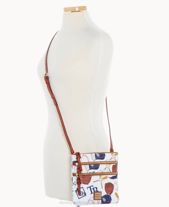 Dooney & Bourke mlb n s tredobbelt lynlås crossbody JV0J1914 poser stråler