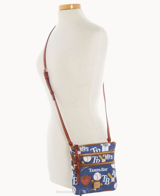 Dooney & Bourke mlb n s tredobbelt lynlås crossbody JV0J1915 poser stråler