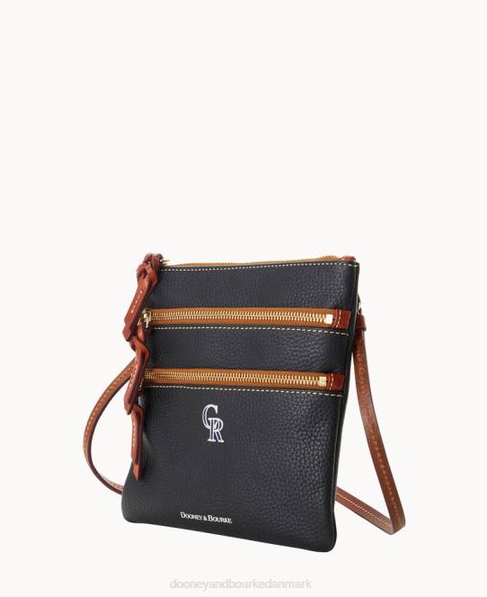 Dooney & Bourke mlb n s tredobbelt lynlås crossbody JV0J1923 poser rockies