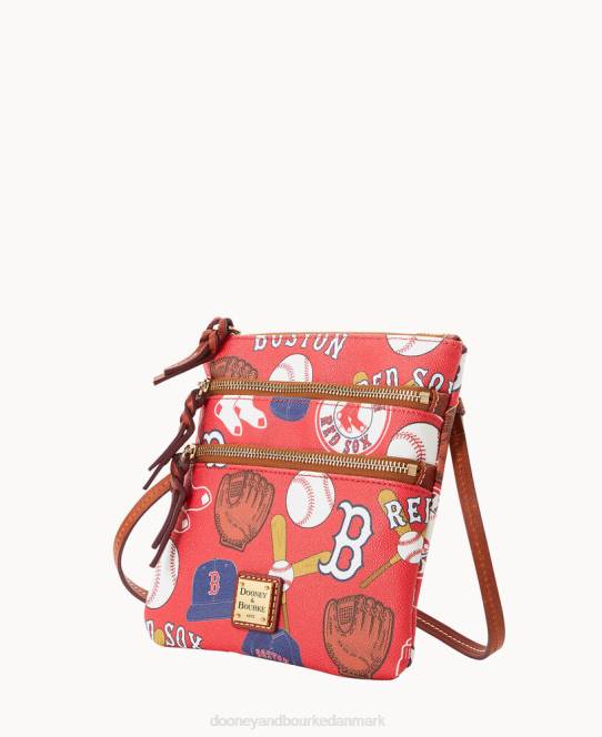 Dooney & Bourke mlb n s tredobbelt lynlås crossbody JV0J2094 poser red Sox