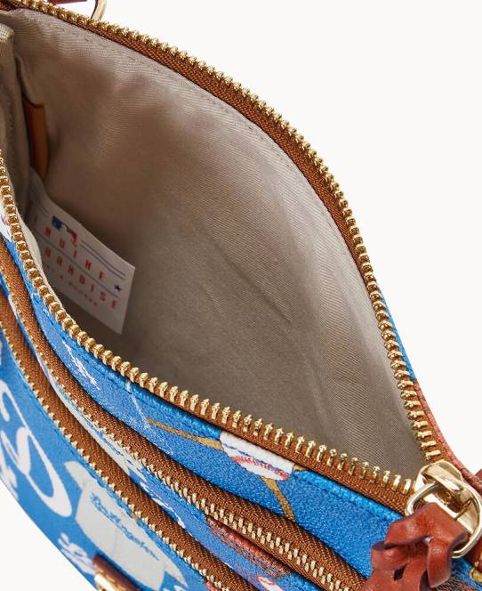 Dooney & Bourke mlb n s tredobbelt lynlås crossbody JV0J2098 poser undvigere