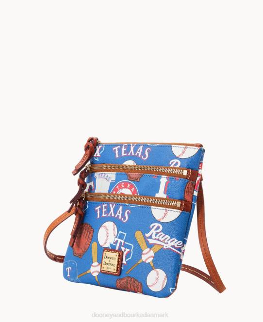 Dooney & Bourke mlb n s tredobbelt lynlås crossbody JV0J2136 poser rangers