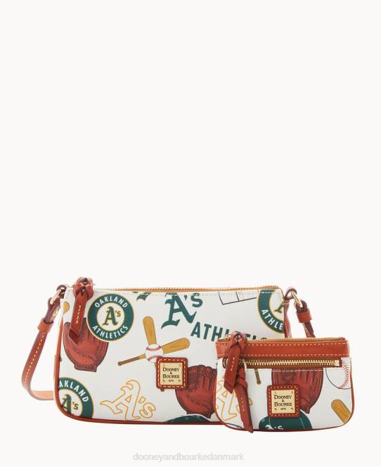 Dooney & Bourke mlb oakland a's lexi crossbody sm møntkasse JV0J2256 poser atletik