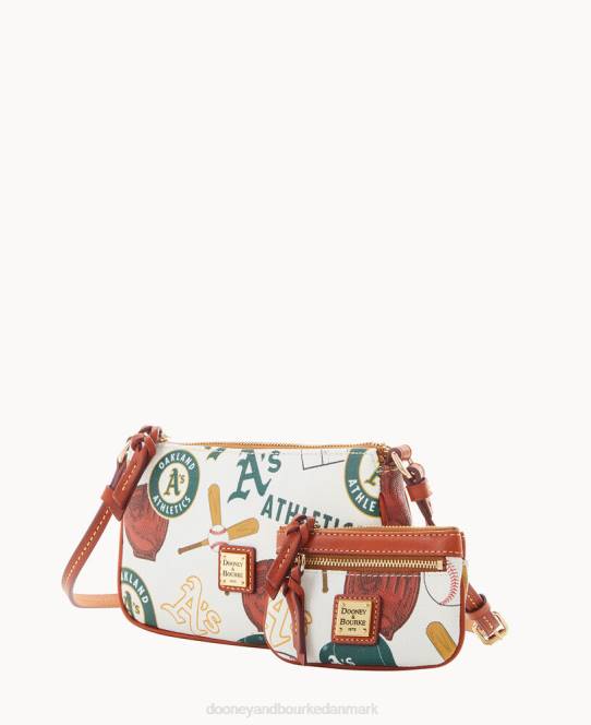 Dooney & Bourke mlb oakland a\'s lexi crossbody sm møntkasse JV0J2256 poser atletik